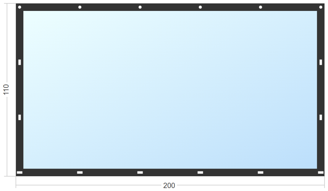 Мягкое окно Софтокна 200х110 см съемное, Скоба-ремешок, Прозрачная пленка 0,7мм, Черная окантовка, Комплект для установки - фотография № 3