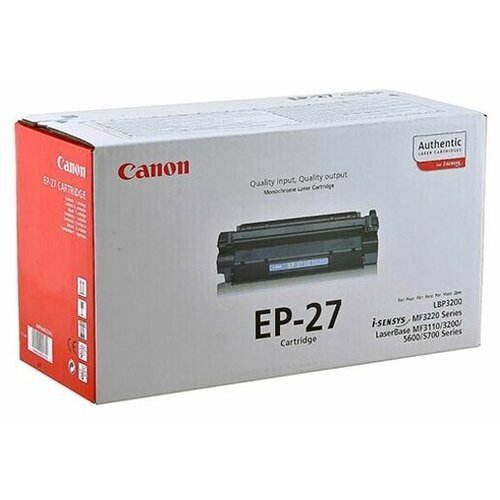 Картридж Canon EP-27 (8489A002), 2500 стр, черный fl2 1046 ролик захвата бумаги из кассеты canon lbp 3200 fax l380 mf3110 3228 5730 5750