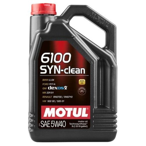 фото Моторное масло motul 6100 syn-clean 5w40 5 л