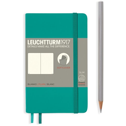 Записная книжка Leuchtturm Pocket A6 (нелинованная), изумрудная