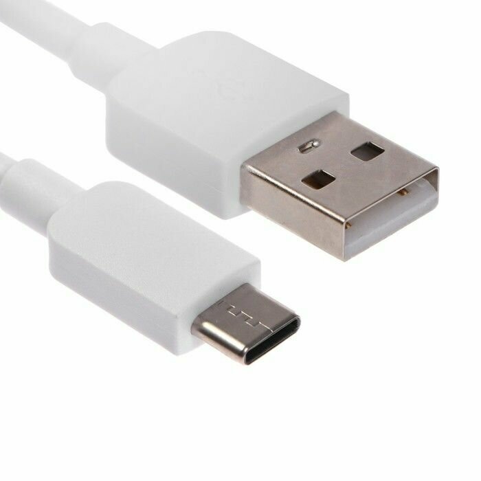Кабель, провод USB08-01C, Type-C - USB, 1 А, 1 м, белый