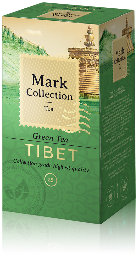 Чай зелёный Mark Collection Tibet, 25х2 г - фотография № 1