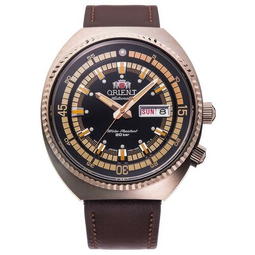 Наручные часы ORIENT Automatic, золотой, коричневый наручные часы orient automatic sag02003w белый золотой
