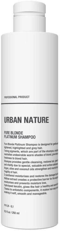 Urban Nature Шампунь тонирующий для светлых волос Pure Blonde Platinum, 250мл