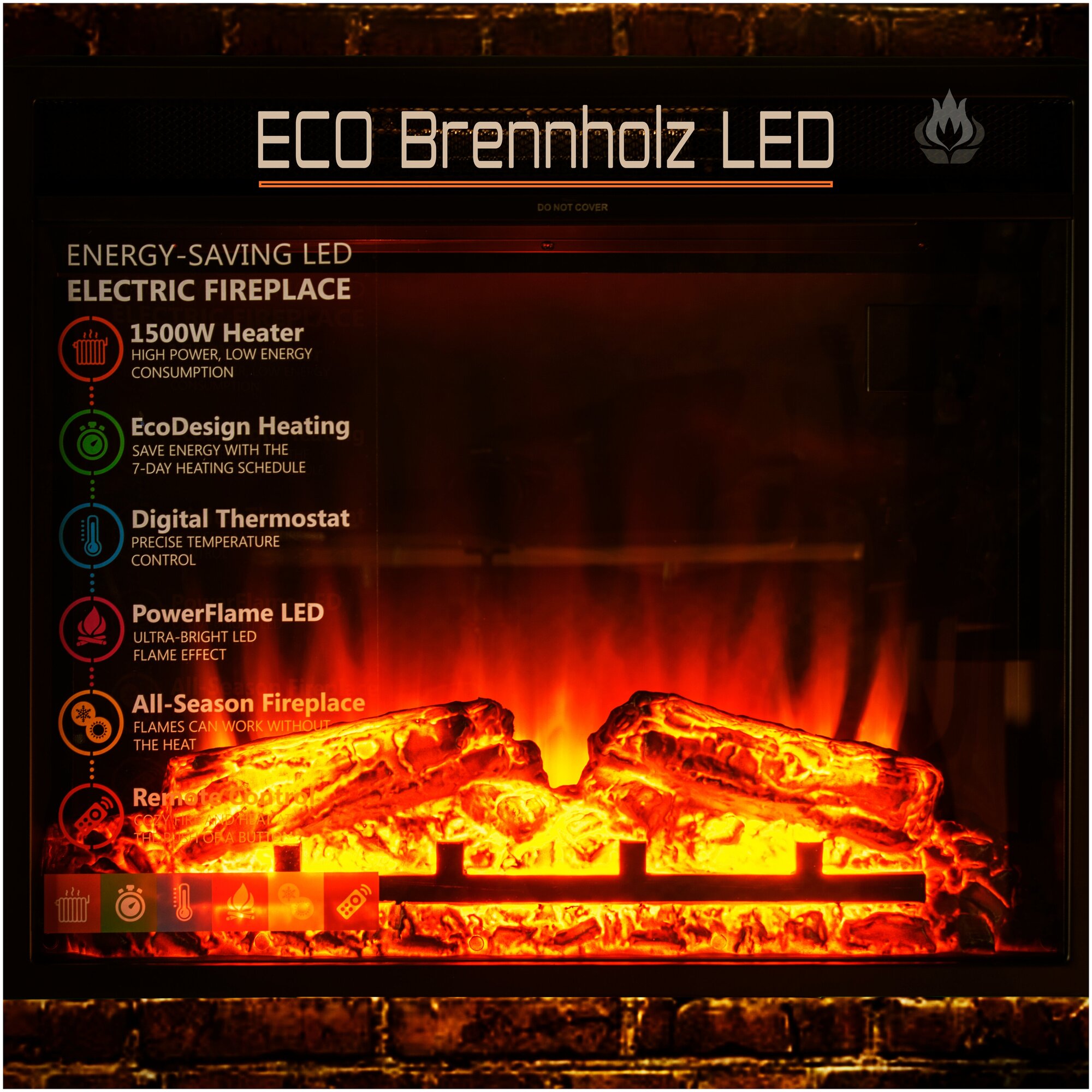 Электрический очаг ELEMENT FLAME ECO Brennholz LED - фотография № 2