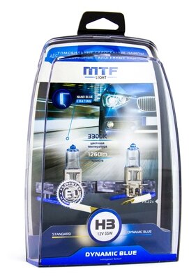 Лампа автомобильная галогенная MTF Dynamic Blue HDB1203 H3 12V 55W 2 шт.