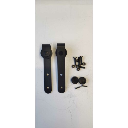 Комплект тележек для легкой амбарной двери лофт с креплением. Амбарный механизм для двери.