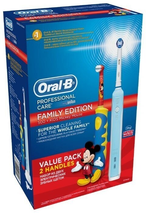 Электрическая зубная щетка ORAL-B Professional Care 500 + Kids белый - фото №11