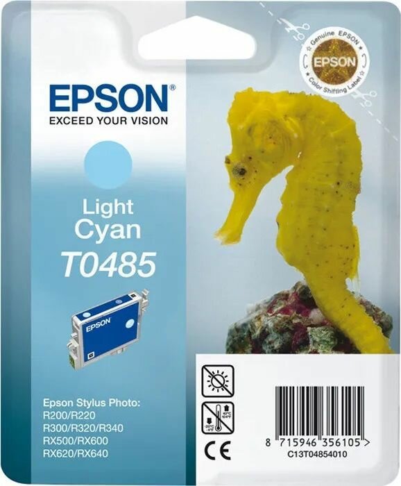 Картридж Epson T0485, Light Cyan светло-голубой , для струйного принтера, оригинал