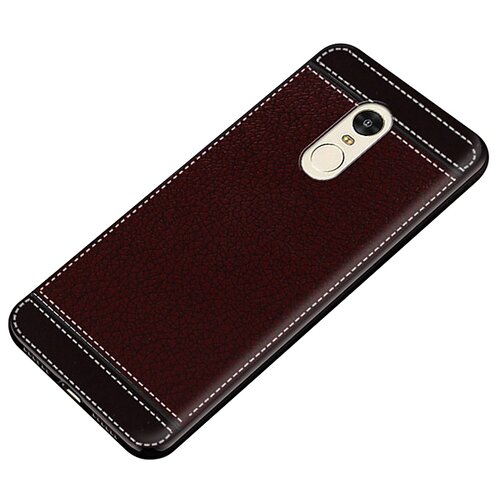 фото Чехол mypads для samsung galaxy c9 pro из силикона с дизайном под кожу коричневый