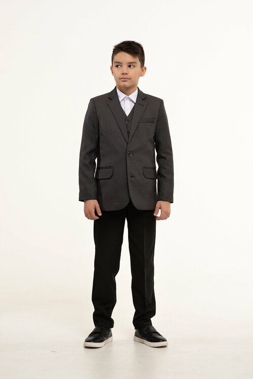 Школьный пиджак Инфанта, размер 164/80, серый