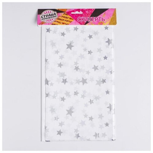 фото Скатерть "звёзды" цвет серебро, 137*220 см 3968773 страна карнавалия