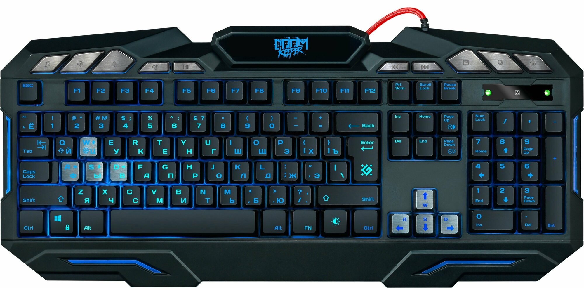 Игровая клавиатура для компьютера Defender Doom Keeper мембранная (Full-size)