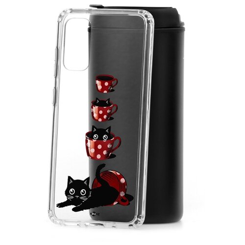 фото Чехол на samsung galaxy s20 kruche print котенок в чашке