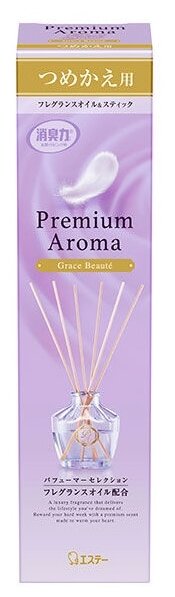 ST SHOSHURIKI Premium Aroma Освежитель воздуха для комнаты с ароматом Grace Beaute 50 мл сменная упаковка