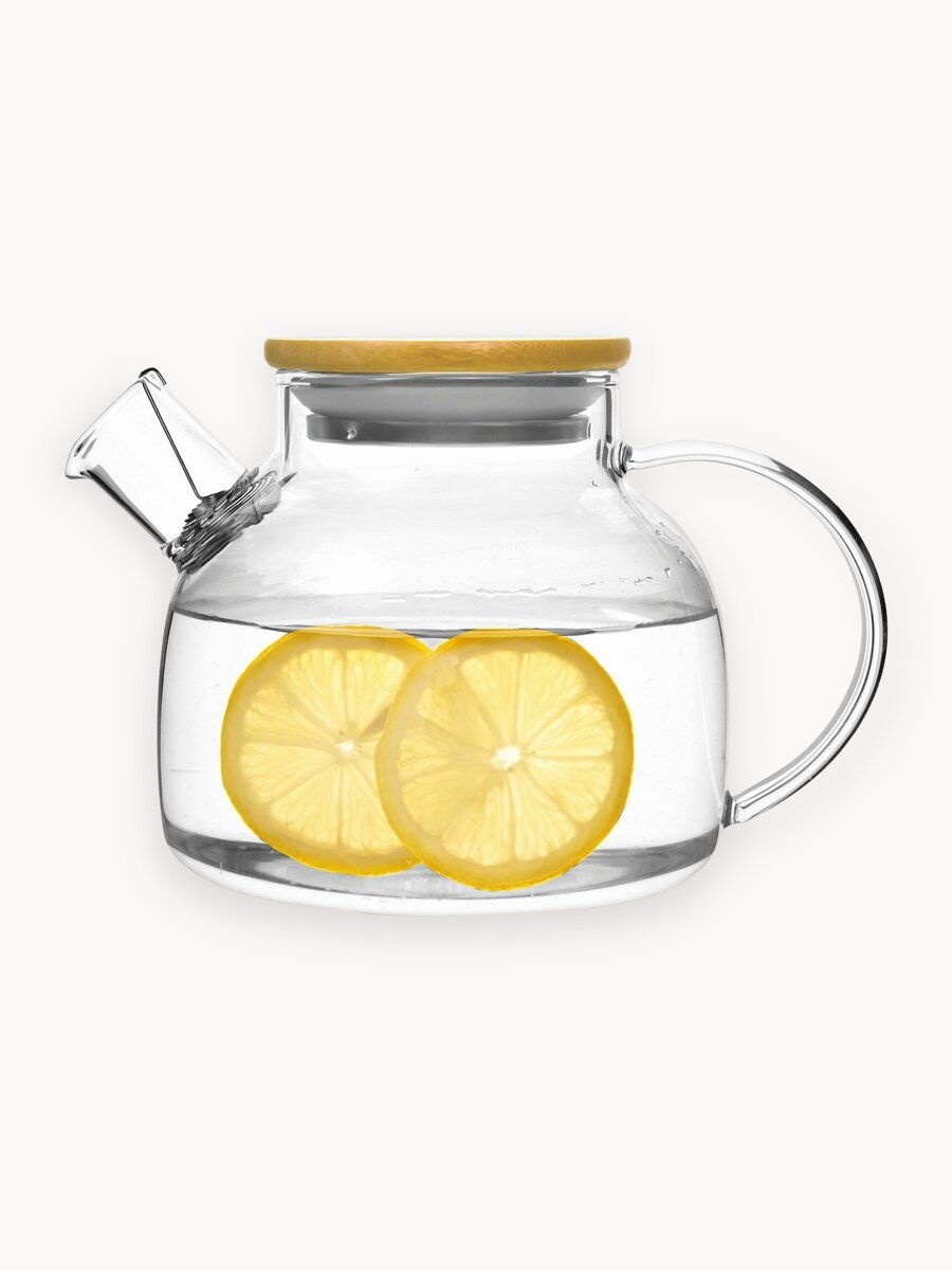 Чайник заварочный, Formula Tepla, бамбуковой крышкой и фильтром 1200 мл.