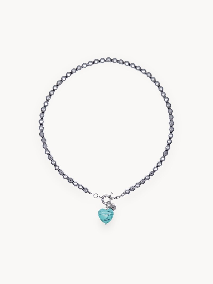 Колье, бирюза, гематит