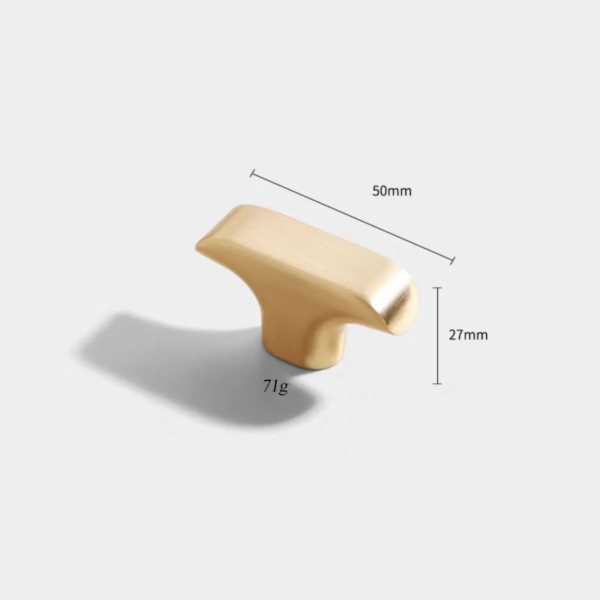 Цинковые ручки для мебели, бронзовые Бежевый, Brushed Brass-knob