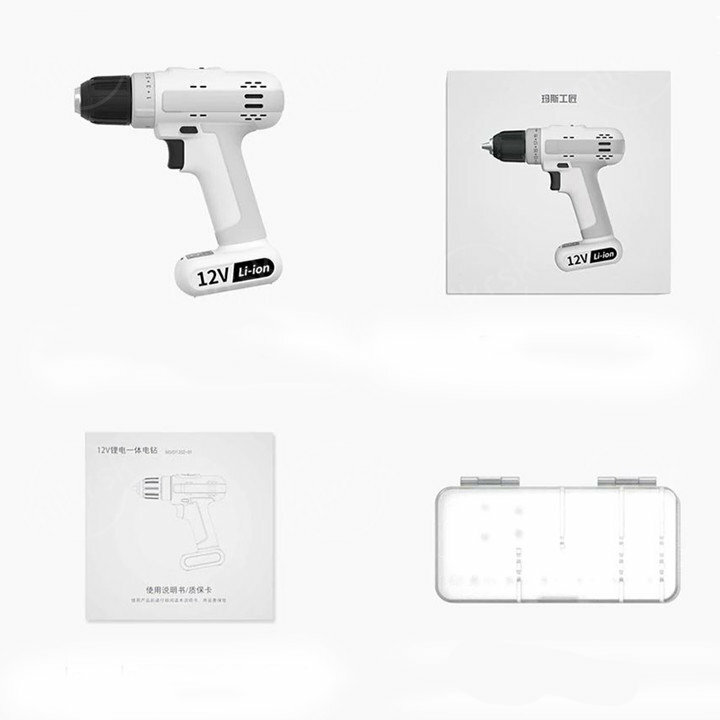 Картинки Аккумуляторная дрель-шуруповерт MarsWorker 12V Electric Drill Белая MSID1202-01