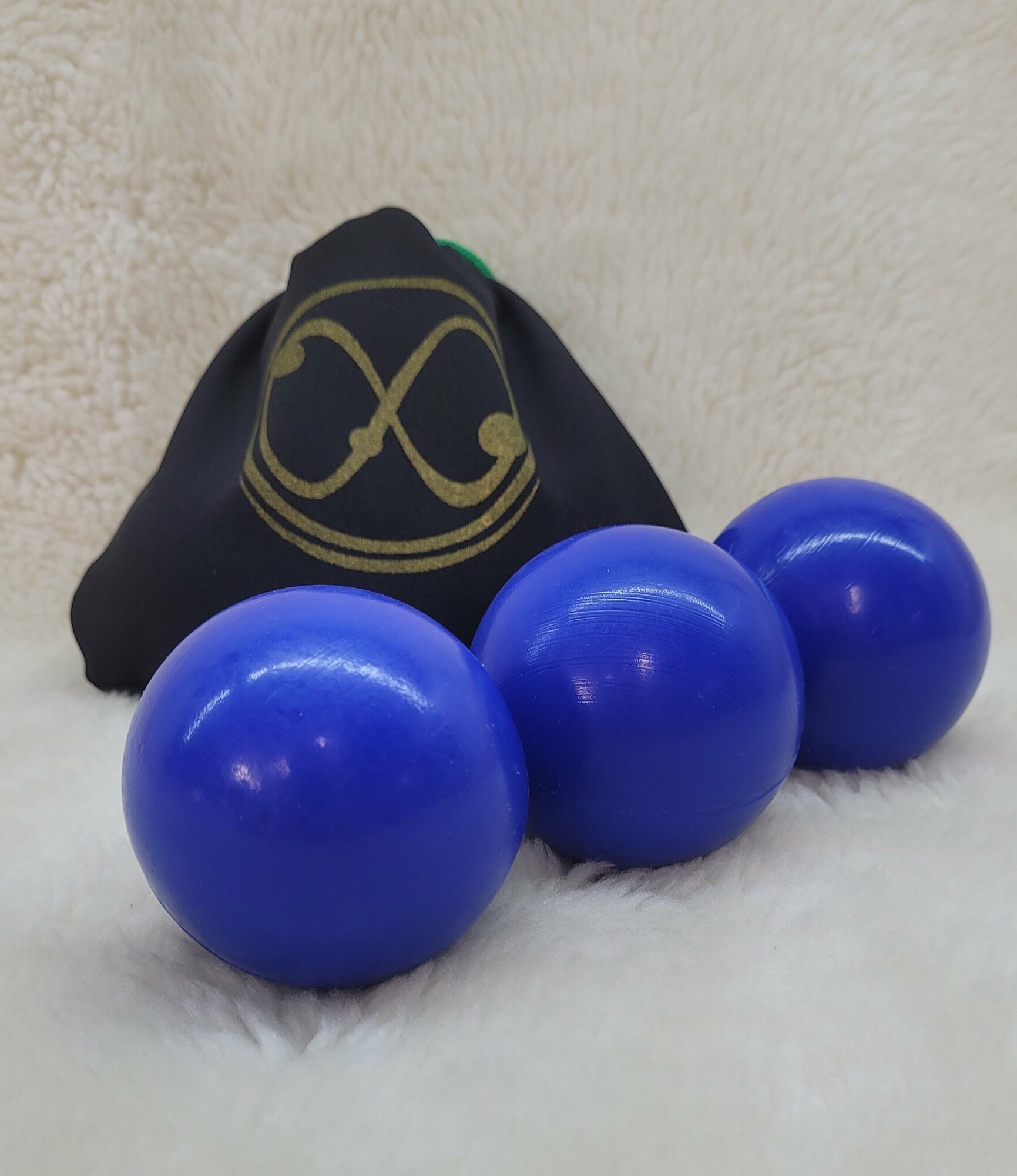 Мячи для жонглирования РРМ 68 мм (набор-3 шт). Джагл. Синий
