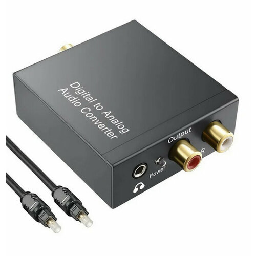 Переходник Toslink (Оптика), Coaxial - 2xRCA+3,5 JACK цифро аналоговый преобразователь palmexx 192khz 24bit с регулировкой громкости внешняя звуковая карта ay107