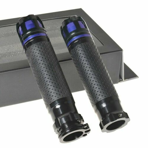 фото Ручки руля rizoma lux s-026 с грузиками 22 мм, синий