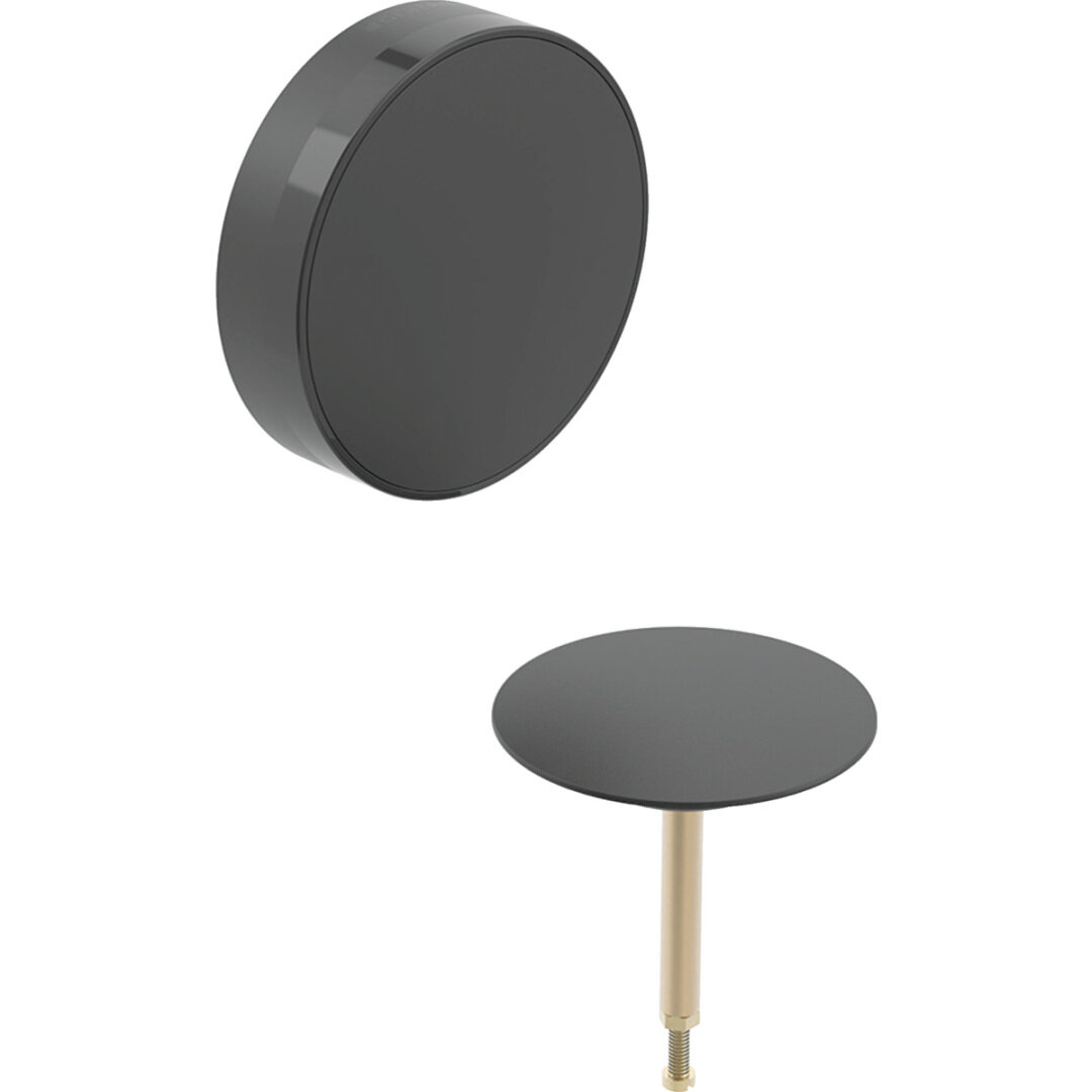 Декоративный комплект Geberit d52  для слива перелива для ванн с поворотным механизмом  чёрный матовый  150 300 14 1  