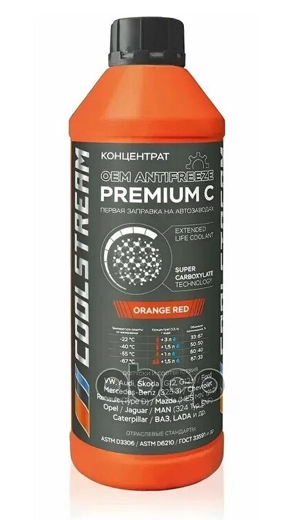 Антифриз Coolstream Premium C Orange red 1.7кг