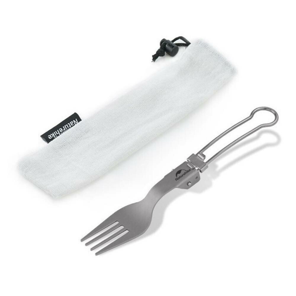 Вилка титановая складная Naturehike Titanium Alloy Outdoor Travel Folding Tableware Fork NH19C001-J