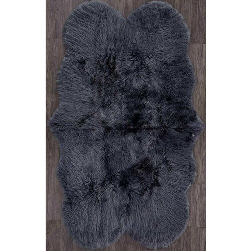 Ковер Sheepskin 95x190 - серый - Прямоугольник - коллекция Овчина Sheepskin 0.95x1.90