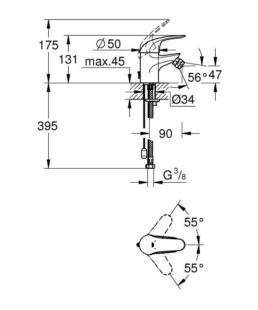 Смеситель для биде GROHE - фото №8