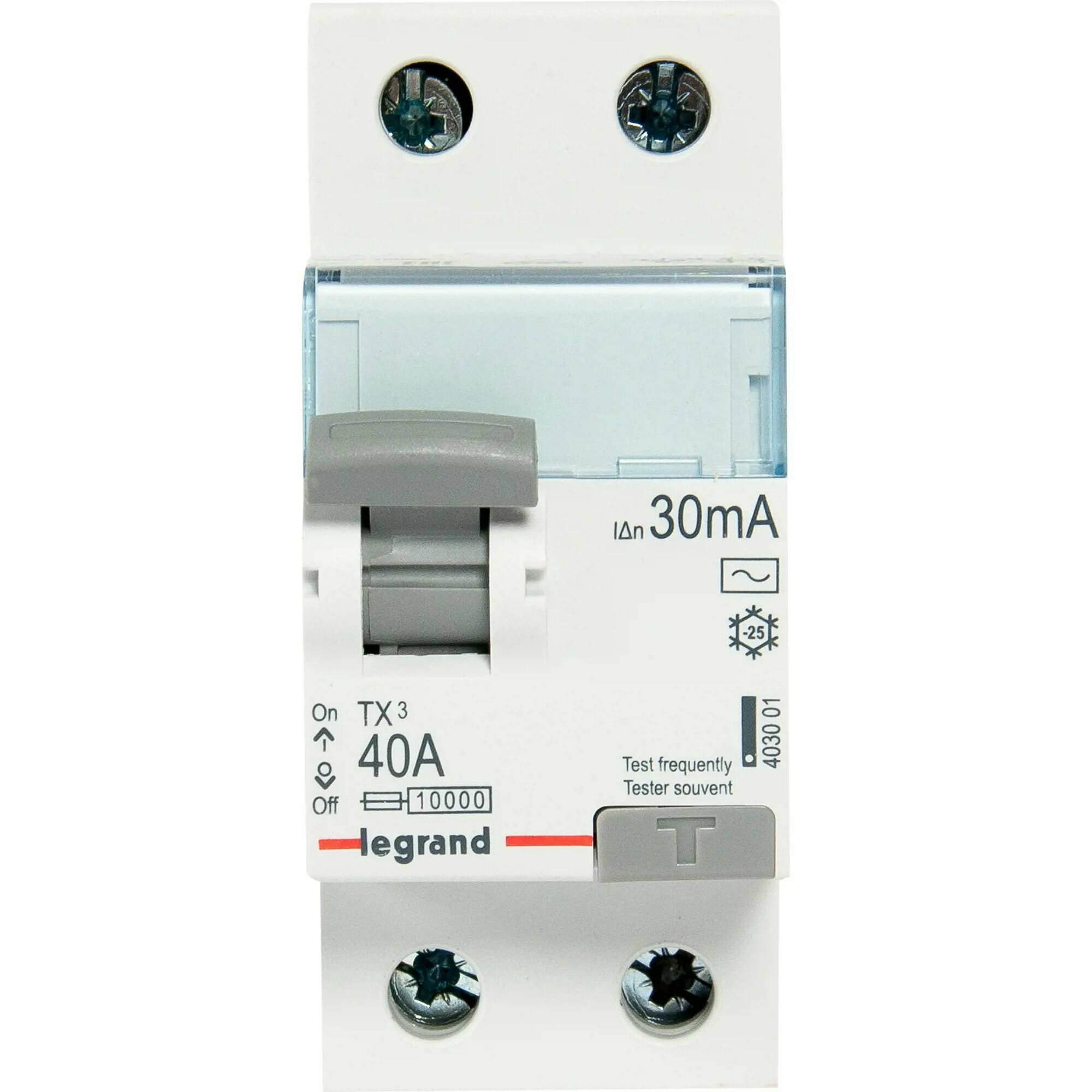 Выключатель дифференциального тока (УЗО) Legrand TX3 2п 40A 30mA тип AC - фото №6