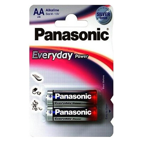 Батарейки алкалиновые Panasonic Everyday Power AA LR6 1,5В 2шт