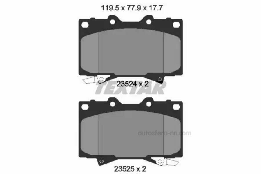 TEXTAR 2352402 Колодки тормозные дисковые передн TOYOTA: LAND CRUISER 100 98-