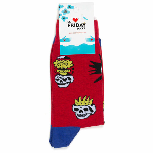 фото Носки st. friday, размер 38-41, красный, желтый, серый
