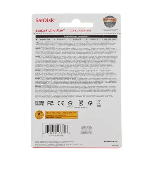 Флешка SanDisk Ultra Flair USB 30