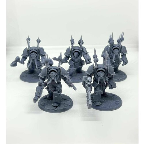 Набор миниатюр Chaos Terminator Squad Warhammer 40k SpaceMarine, НРИ. Chaos Terminator Squad 5 штук.