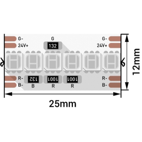 Лента светодиодная SWG LUX, 3838, 240 LED/м, 16,4 Вт/м, 24В, IP33, RGB (5 м) - фотография № 10