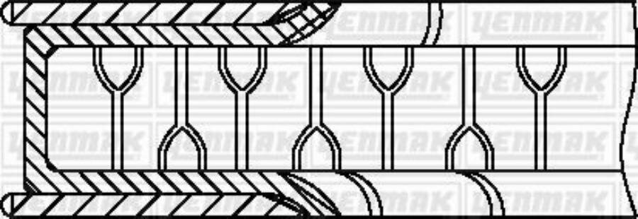 YENMAK 9109350000 Кольца поршневые 1 цилиндр, BMW =82 [STD]