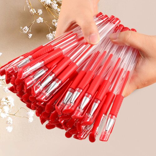 Ручка гелевая красная набор 10 штук 187₽