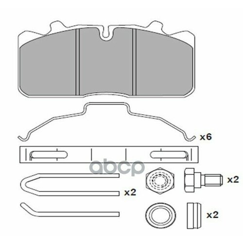 Тормозные Колодки Дисковые Man L/M 2000, Rvi Midlum Dxi 5/7, D (175,5 X 85,5 X 26) Wabco Pan 17 WUHLERMANN арт. 31010008