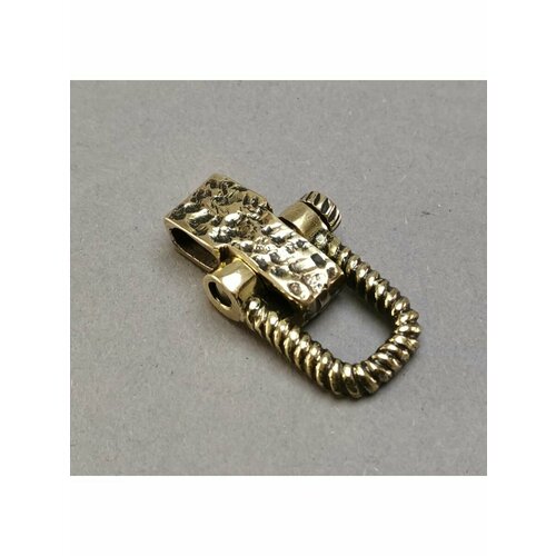 Замок бронзовый Шакл малый Застежка Ручная работа Аксессуар для хендмейда Состаренный Винтажный 1297₽