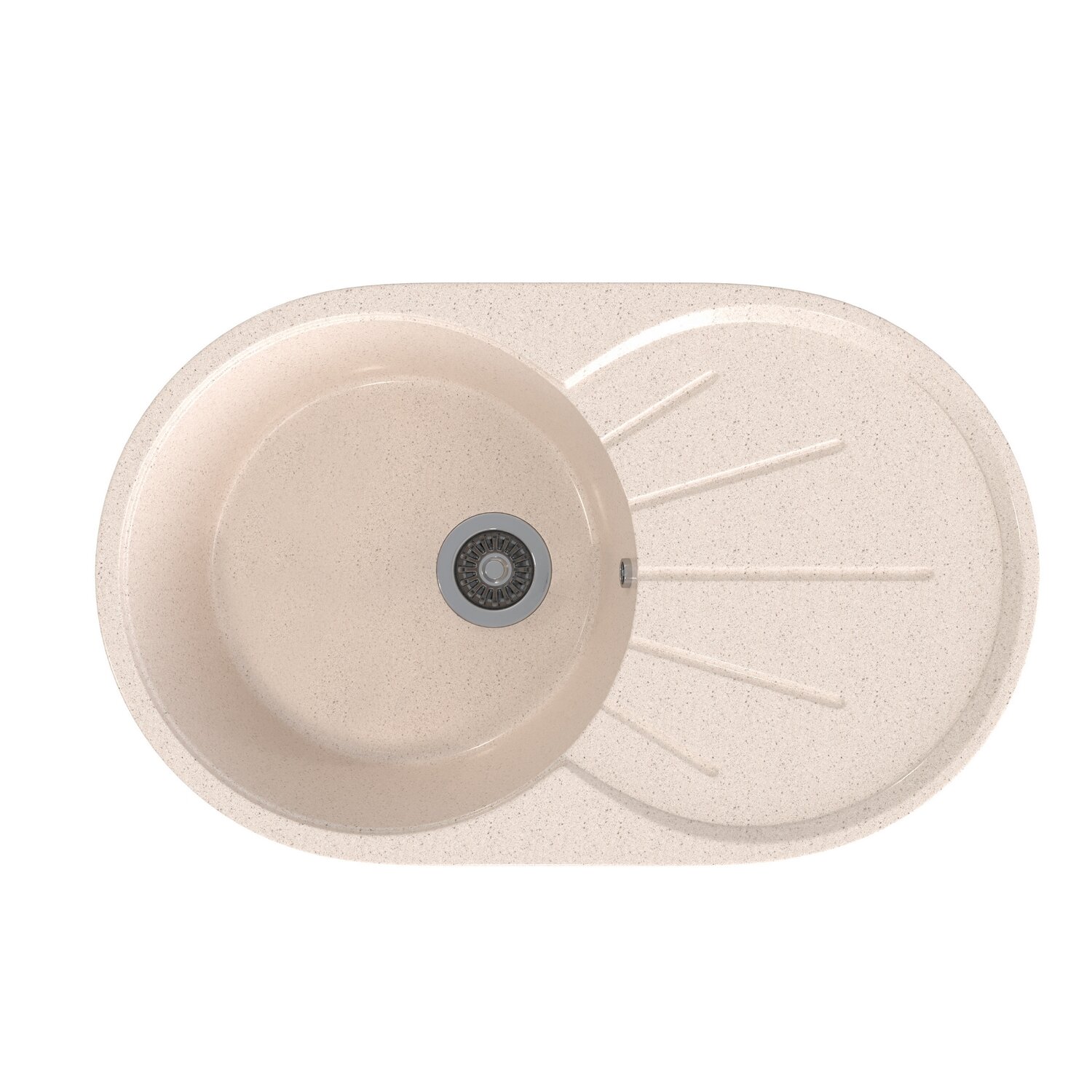 фото Мойка ML-GMS05 стандарт овальная с крылом, бежевый (328), 735*455*170мм