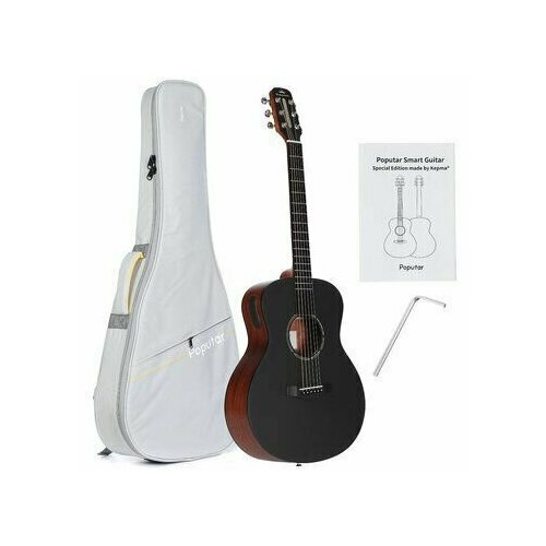 PopuMusic Poputar T1 Smart Guitar Travel Edition Black Умная акустическая гитара уменьшенного размера