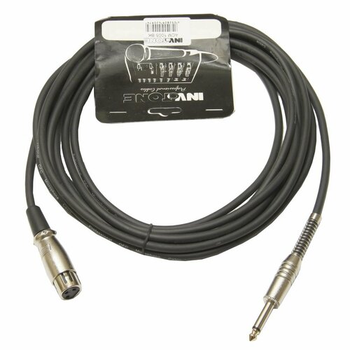 Invotone ACM1005/BK Кабель моно джек-XLR, 5 м микрофонный кабель invotone acm1005 r 5 метров красный