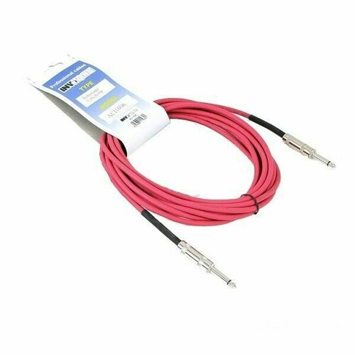 Invotone ACI1006R Кабель джек-джек, 6 м invotone aci1002 r инструментальный кабель 6 3 mono jack 6 3 mono jack 2 м красный