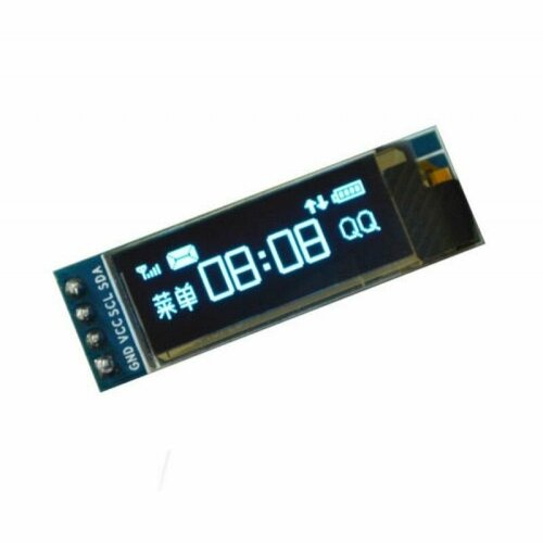 OLED дисплей 0.91" 128x32, I2C белый