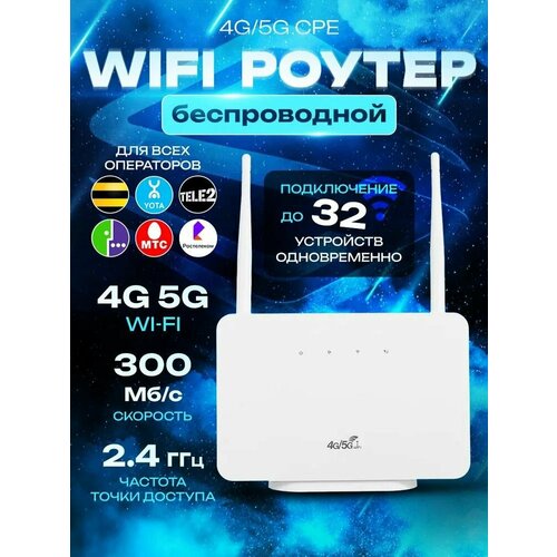 Роутер WIFI 4G/5G с сим картой в комплекте белый