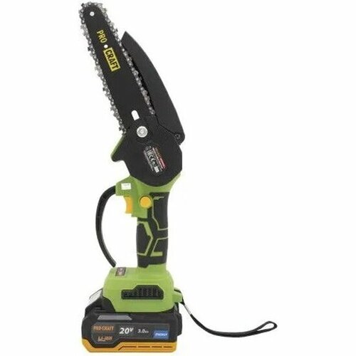 Пила цепная аккумуляторная Procraft PKA22Li (АКБ 20В 2Ач+ЗУ) 6' (15 см) (2 Шины+ 2 Цепи)