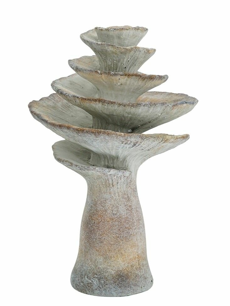 460266 Подсвечник 17х16х26см, Цемент, коричневый с патиной, Glasar